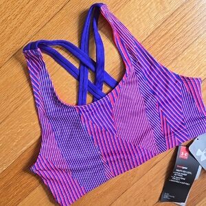 Under Armour Purple and Pink Tank Top with Geometric Design